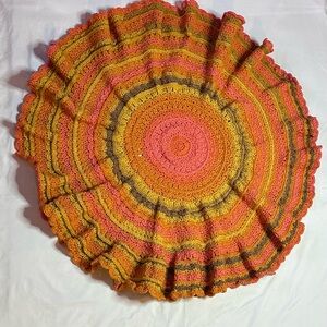 Handcrafted crochet boho baby blanket